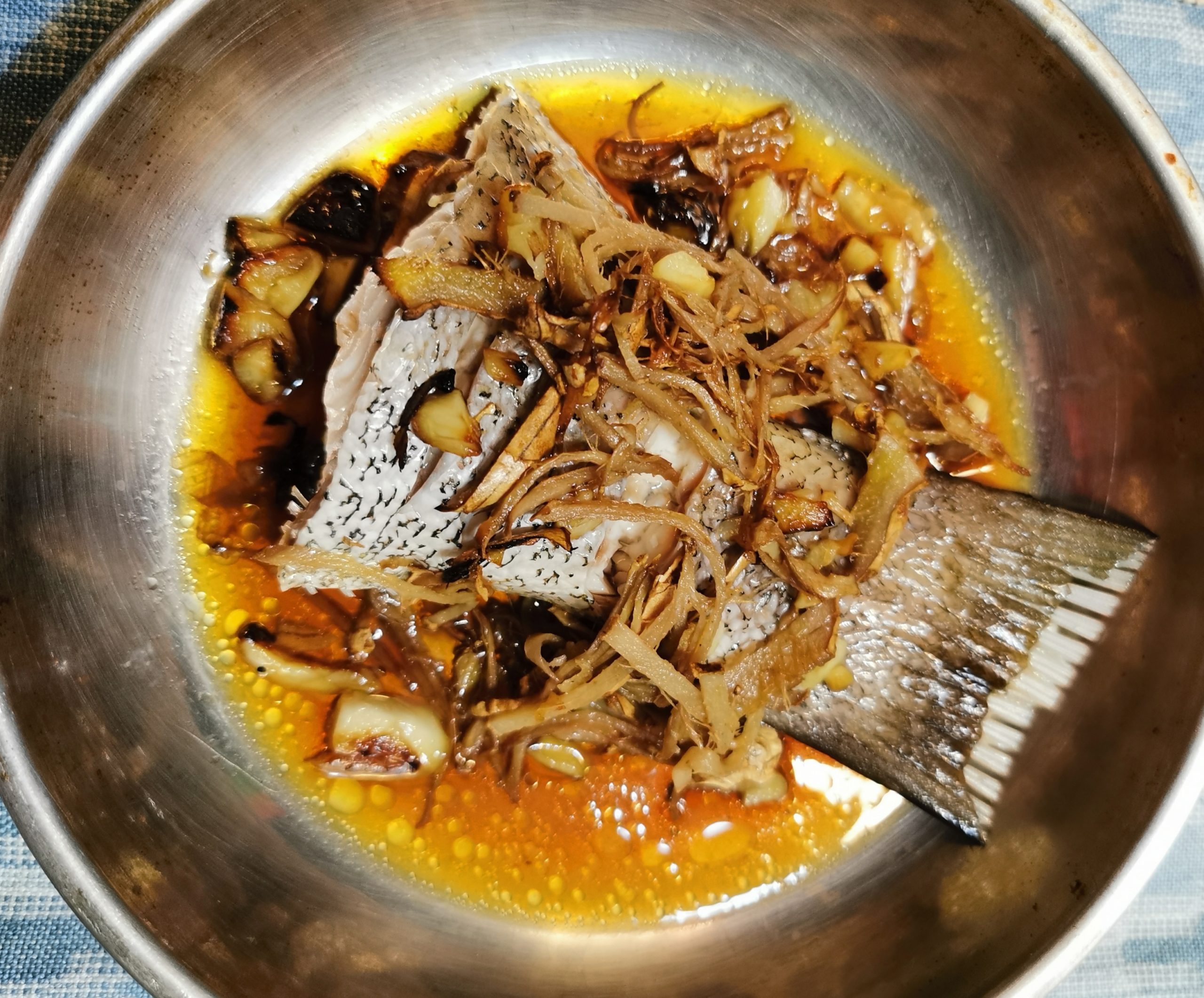 Chinese Steamed Fish with Ginger Shallot Sauce